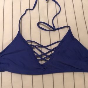 Target Blue Bikini TOP size Large